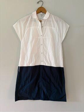 Madewell Colorblock Vista Button Front Shift Shirtdress XS
